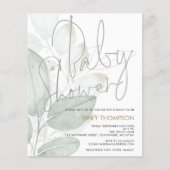 Budget Aquarellfolie Kinderdusche Einladung (Vorderseite)