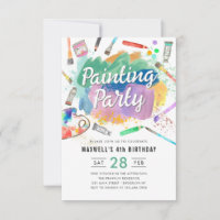 Budget Aquarellmalerei Party Geburtstag