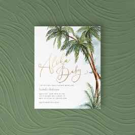 Budget Aquarellpalme Bäume Aloha Babydusche