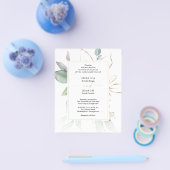 Budget Aquarellsaft und Goldene Hochzeit Flyer (Einzeln)