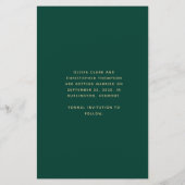 Budget Arch 3-Foto Collage Green Save the Date (Rückseite)