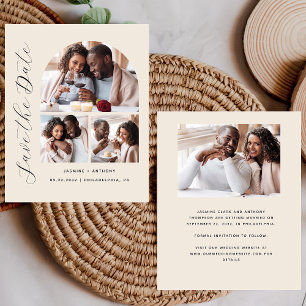 Budget Arch 4-Foto Beige Save-the-Date
