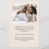 Budget Arch 4-Foto Beige Save the Date (Rückseite)