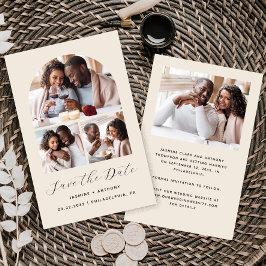 Budget Arch 4-Foto Collage Beige Save the Date