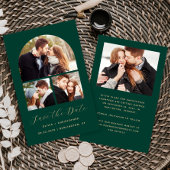 Budget Arch 4-Foto Collage Green Save the Date