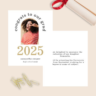 Budget Arch Foto 2024 Grad Weiße Ankündigung