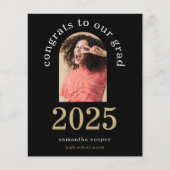 Budget Arch Foto 2025 Grad Black Ankündigung (Vorderseite)