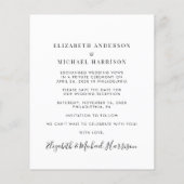 Budget Arch Foto Hochzeitsempfang Save the Date (Rückseite)