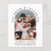 Budget Arch Foto Hochzeitsempfang Save the Date (Vorderseite)