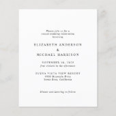 Budget Arch Foto Lässig Hochzeitseinladung (Rückseite)