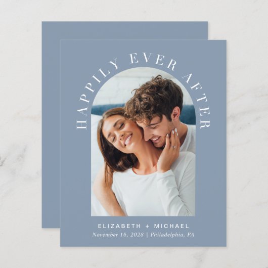 Budget Arch Foto QR Code Einladung Hochzeitsfeiern (Vorne/Hinten)