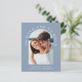 Budget Arch Foto QR Code Einladung Hochzeitsfeiern (Stehend Vorderseite)