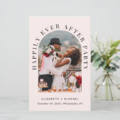 Budget Arch Foto Rosa Hochzeitsempfang Einladung (Stehend Vorderseite)