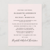 Budget Arch Foto Rosa Hochzeitsempfang Einladung (Rückseite)