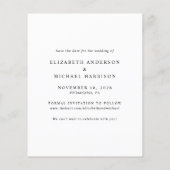 Budget Arch Foto Wedding Save the Date (Rückseite)