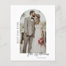 Budget Arch Frame Wedding Foto Danke Karte