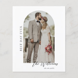 Budget Arch Frame Wedding Foto Danke Karte