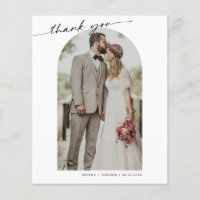 Budget Arch Frame Wedding Foto Danke Karte