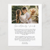 Budget Arch Frame Wedding Foto Danke Karte (Hinten)