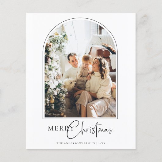 Budget Arch Frohe Weihnachtsgrüße Karte (Vorne)