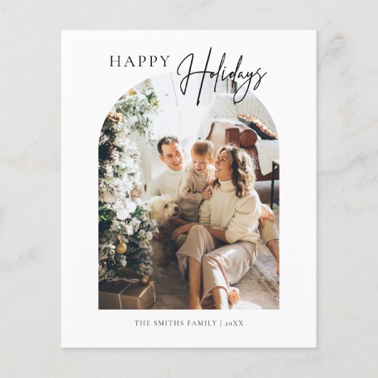 Budget Arch Frohe Weihnachtsgrüße Karte (Vorne)