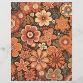 Budget Arch Groovy Retro 70er Floral Wedding Flyer (Hinten)