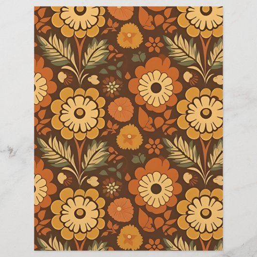 Budget Arch Moderne Retro 70er Floral Wedding Flyer (Hinten)