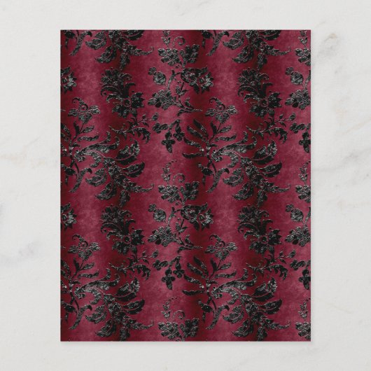 Budget Arch Moody Burgundy Black Damask Wedding (Rückseite)