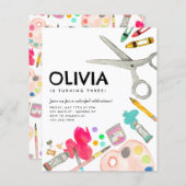 Budget Art Artist Paint Party Malerei Geburtstag (Vorne/Hinten)