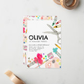 Budget Art Artist Paint Party Malerei Geburtstag Mitteilungskarte (Vorderseite/Rückseite Beispiel)