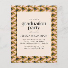 Budget Art Deco Blush and Gold Graduation Party