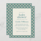 Budget Art Deco Geometric Aquamarin Pink Baby Dusc (Vorne/Hinten)