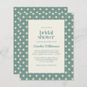 Budget Art Deco Geometrisches Aquamarin rosa Braut (Vorne/Hinten)