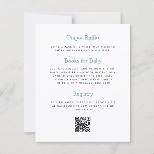 Budget Astronaut Bear QR Code Boy Baby Shower (Rückseite)
