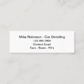 Budget Automotive Detaillierte Visitenkarten Mini Visitenkarte (Rückseite)