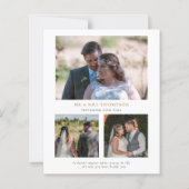 BUDGET Autumn Florals Quote Wedding 3 Photo Thanks (Rückseite)