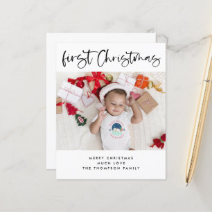 Budget Baby 1 Weihnachts Foto Kleine Flachkarte