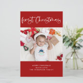 Budget Baby 1 Weihnachtsferien Foto Flat Card (Stehend Vorderseite)