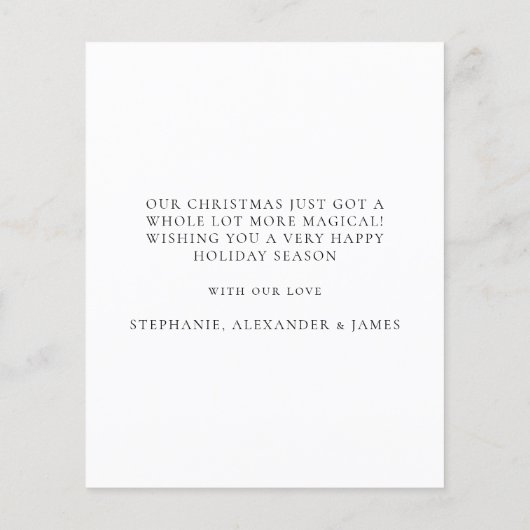 Budget Baby 1 Weihnachtsname Datum Foto Overlay (Rückseite)