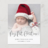 Budget Baby 1 Weihnachtsname Datum Foto Overlay (Vorderseite)