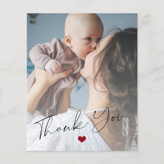 Budget Baby 2 Fotos Drehbuch danke Karte (Vorne)