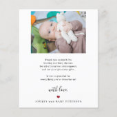 Budget Baby 2 Fotos Drehbuch danke Karte (Rückseite)