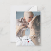 Budget Baby 2 Fotos einfache Skript vielen Dank Mitteilungskarte (Vorderseite)