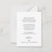 Budget Baby 3 Foto Collage elegant danke Mitteilungskarte (Rückseite)