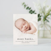 Budget Baby 3 Foto Geburtsankündigung (Stehend Vorderseite)