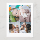 Budget Baby 4 Fotos Drehbuch danke Karte (Hinten)