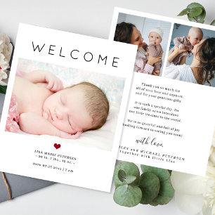 Budget Baby Begrüßungsfoto Geburtsanzeige