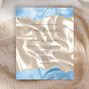 Budget Baby Blau Gold Achat Elfenbein Seide Hochze