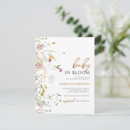 Budget Baby Bloom Wildblumen Rustikale Einladung