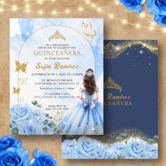Budget Baby Blue Kleid Prinzessin Quinceañera